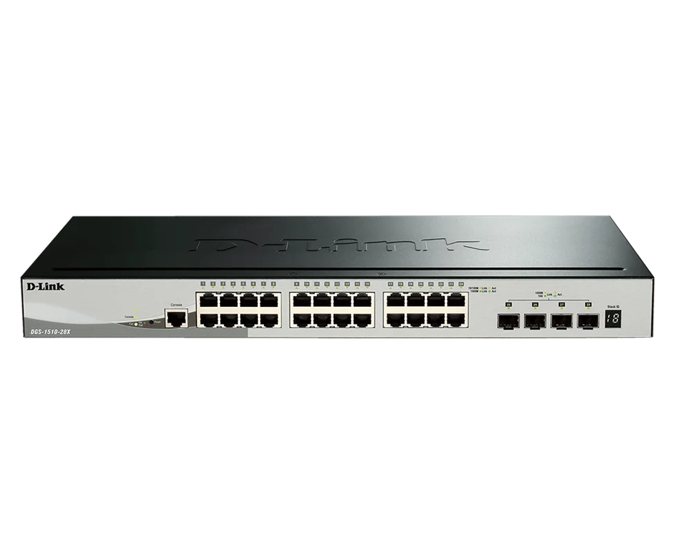 سوییچ 28 پورت شبکه دی لینک مدل DGS-1510-28X